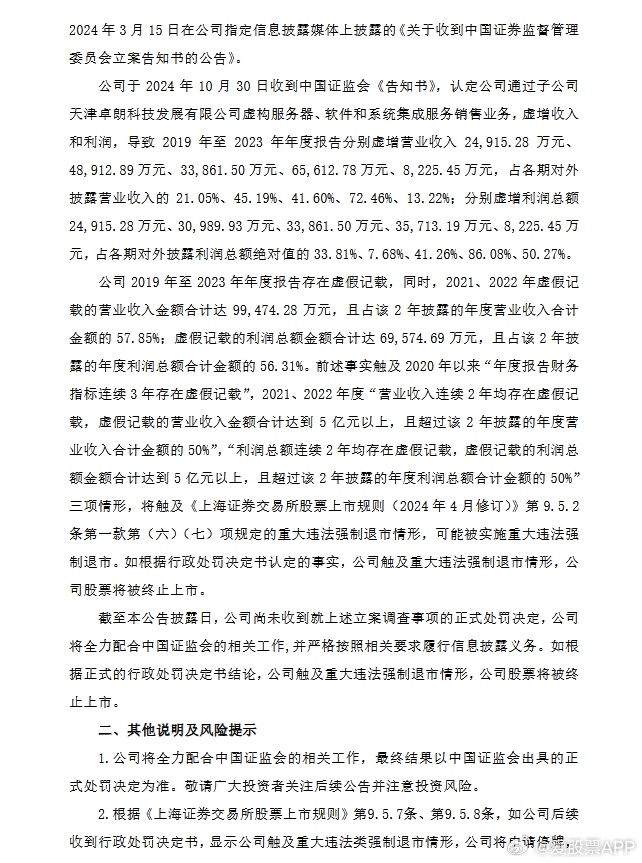 关于ST卓朗将被强制退市的分析与探讨