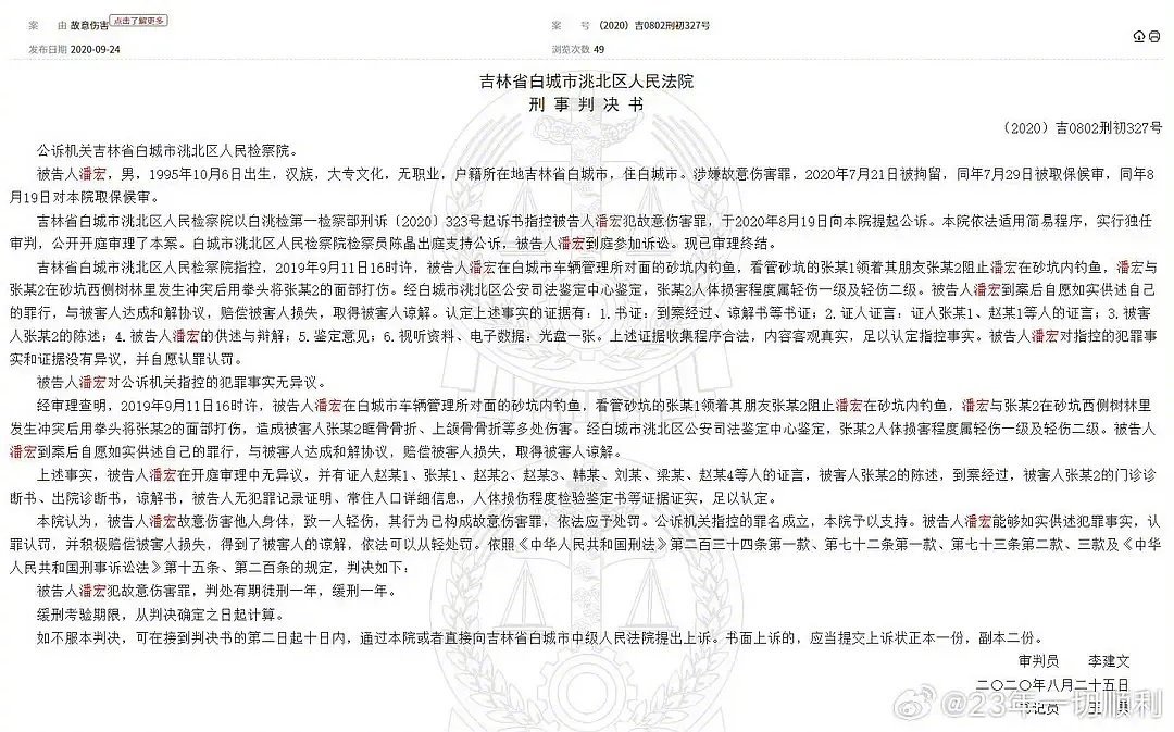 潘宏有刑事犯罪记录探究