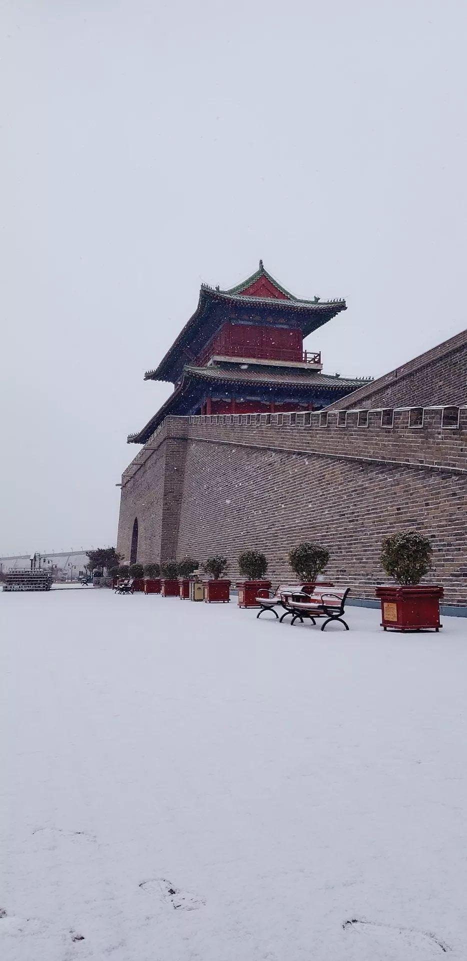 大年初四北京下雪，瑞雪兆丰年，古都迎新春