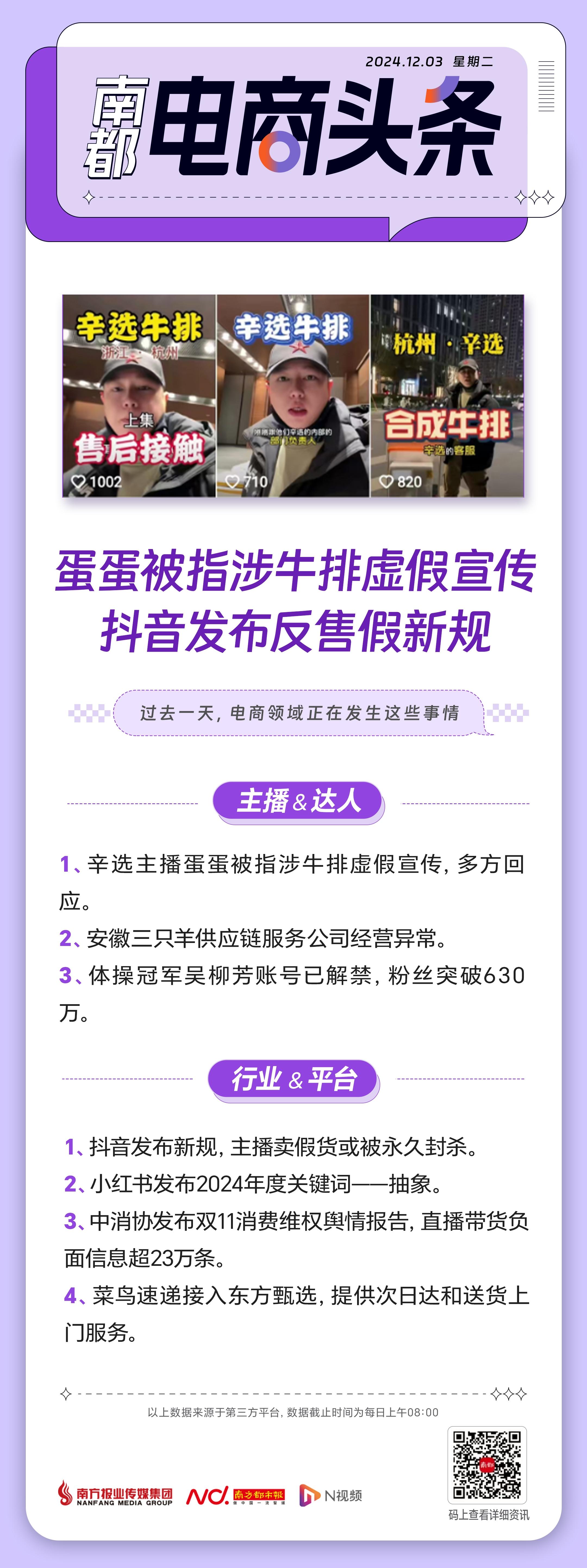 一、标题，主播蛋蛋涉嫌虚假宣传被立案调查